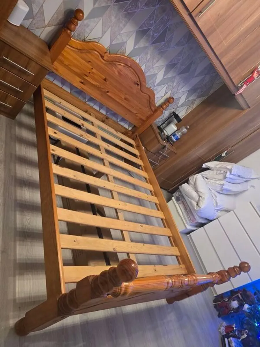 Bed double size.  Solid wood. Great condition. - Image 1
