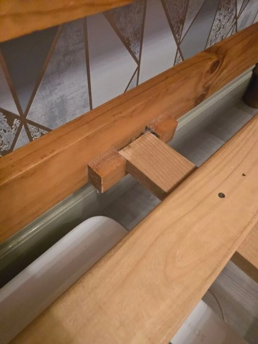 Bed double size.  Solid wood. Great condition. - Image 4