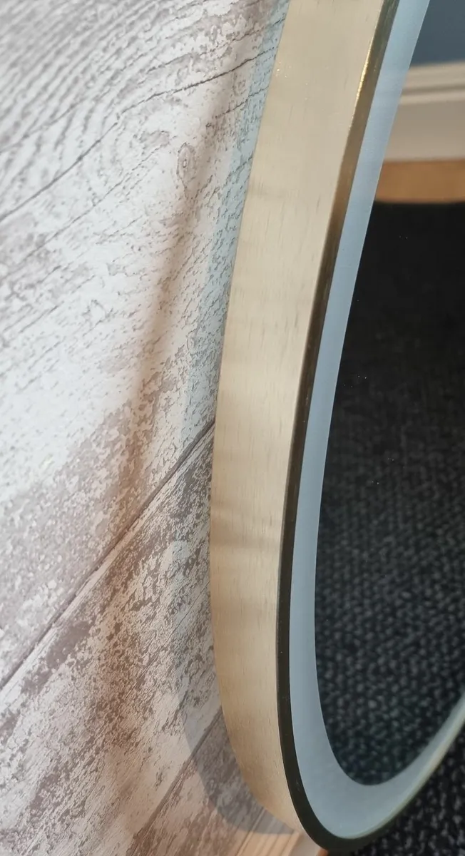 LED Bathroom Mirror Antifog Demister Gold - Image 4