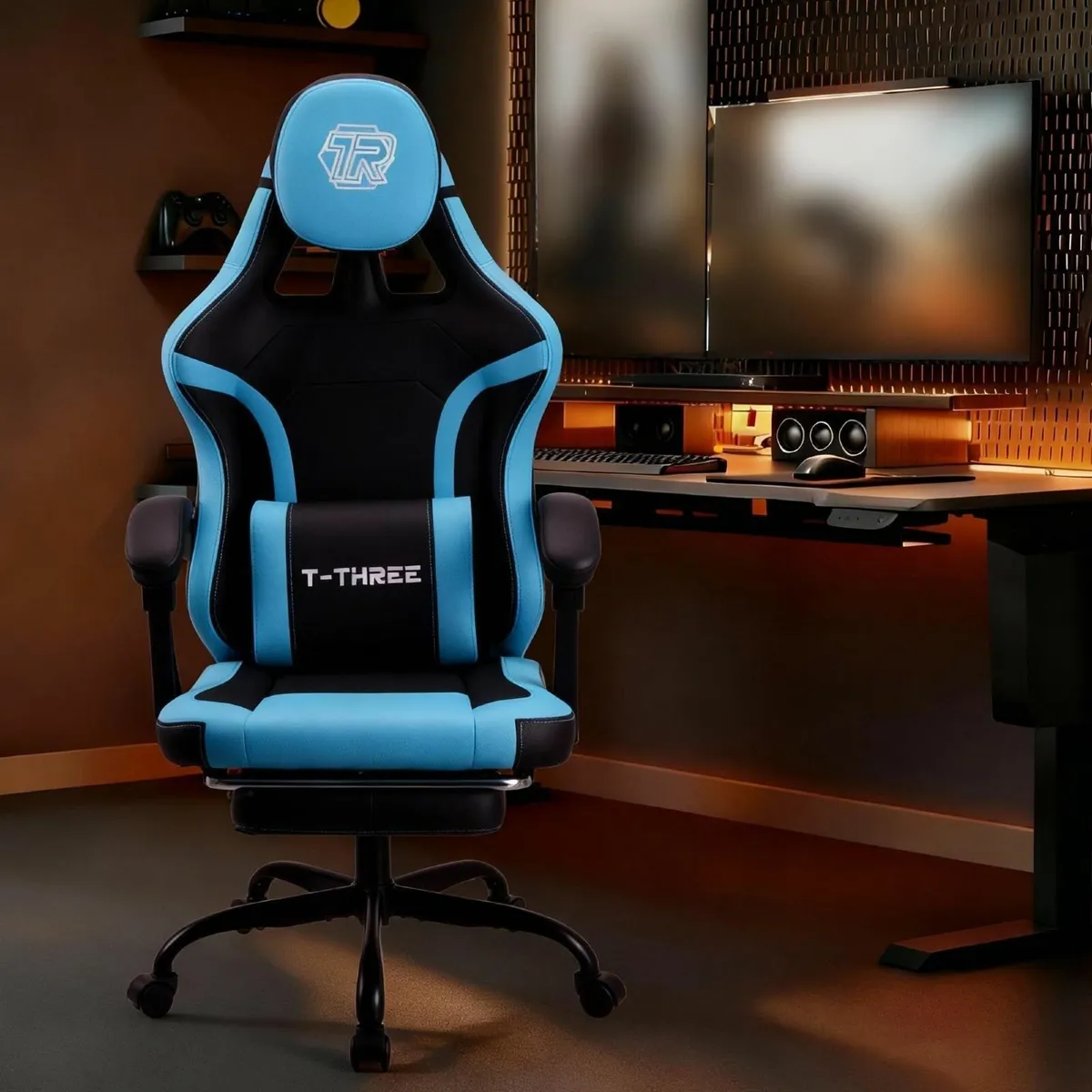 .Ergonomic high-back gaming computer office study - Image 4