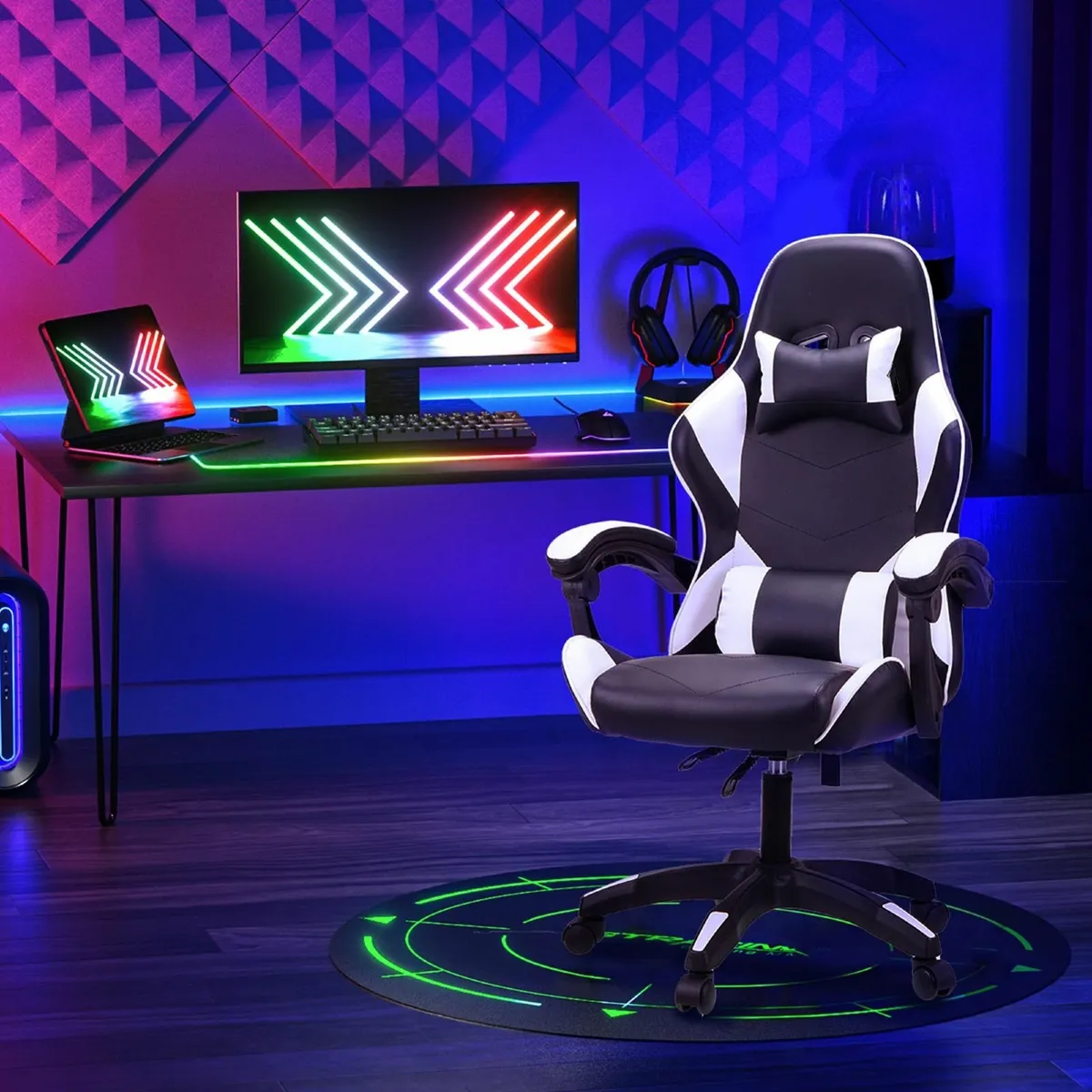 .Ergonomic high-back gaming computer office study - Image 2