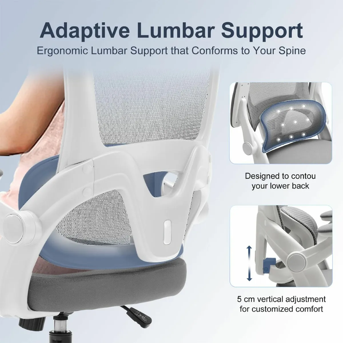 Ergonomic Office Chair with 3D Armrests Adjustable - Image 4