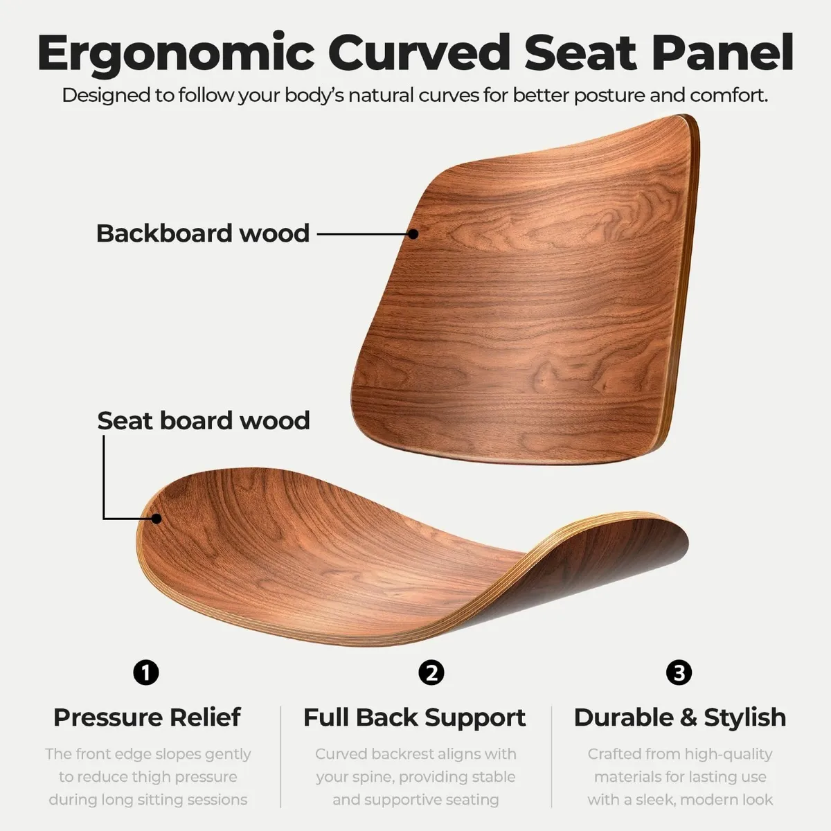 Home Office Desk Chair with Wheels Adjustable - Image 3