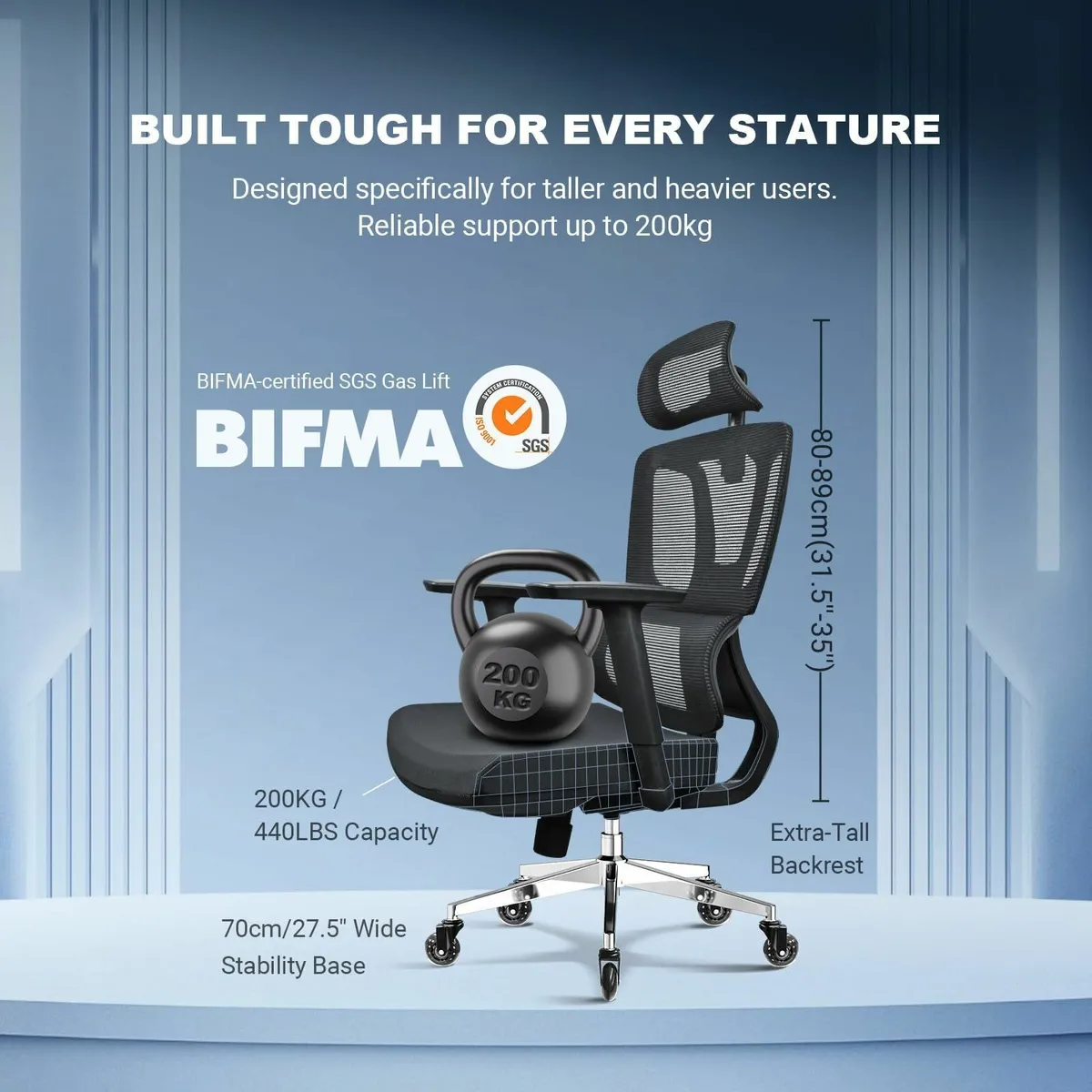 Ergonomic Office Chair - 4D Armrests 4 Recline - Image 2
