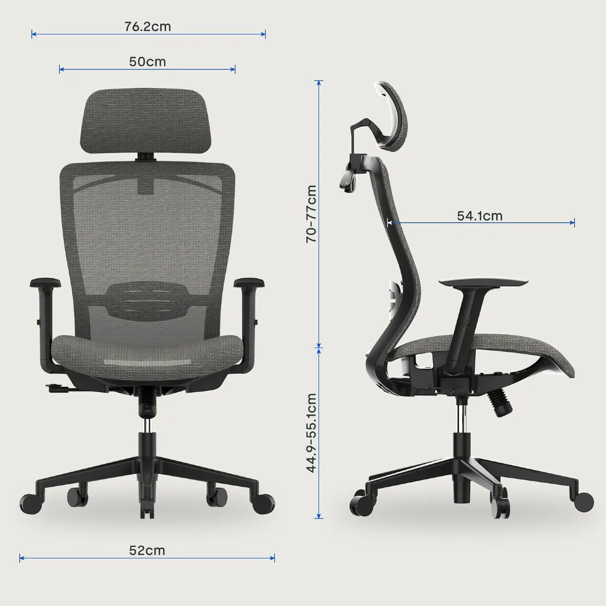 OC3 Ergonomic Office Chair Desk Computer Height - Image 2