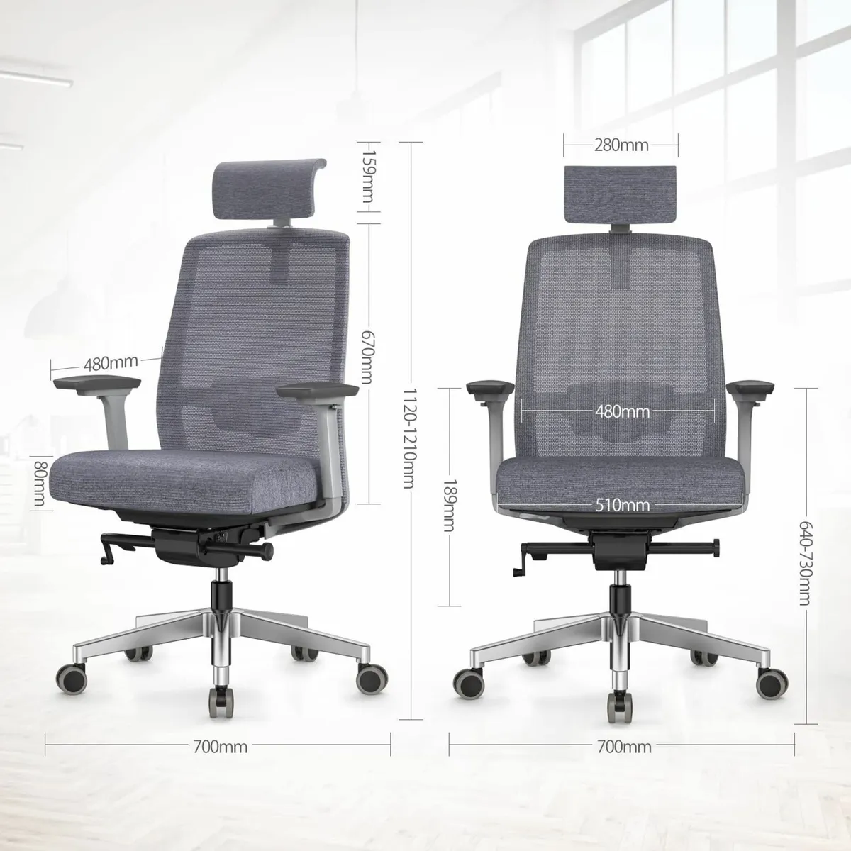 Ergonomic Home Office Chair With 4-Way Adjustment - Image 3