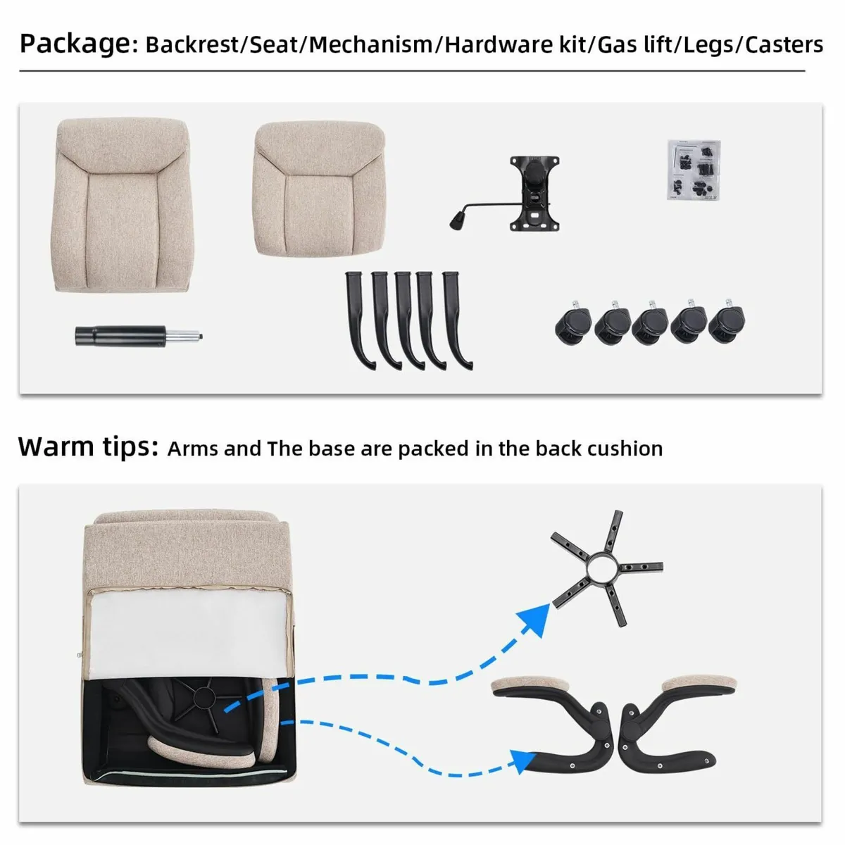 Executive Office Chair Ergonomic Computer Desk - Image 4