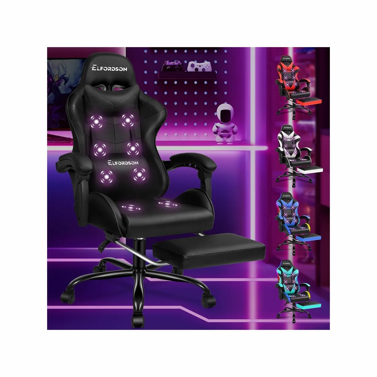 Massage Gaming Chair for Kids Adults Ergonomic - Image 1