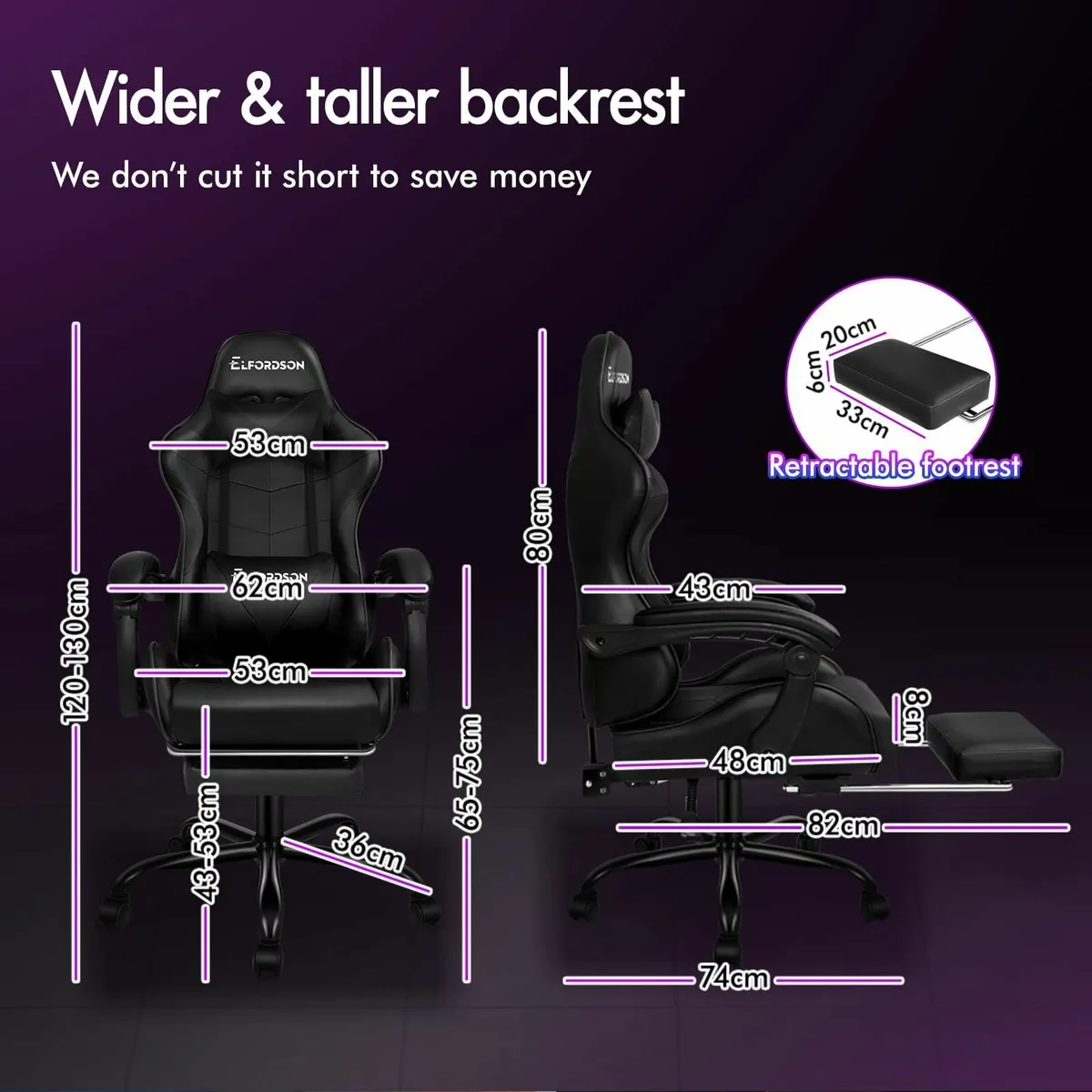 Massage Gaming Chair for Kids Adults Ergonomic - Image 2