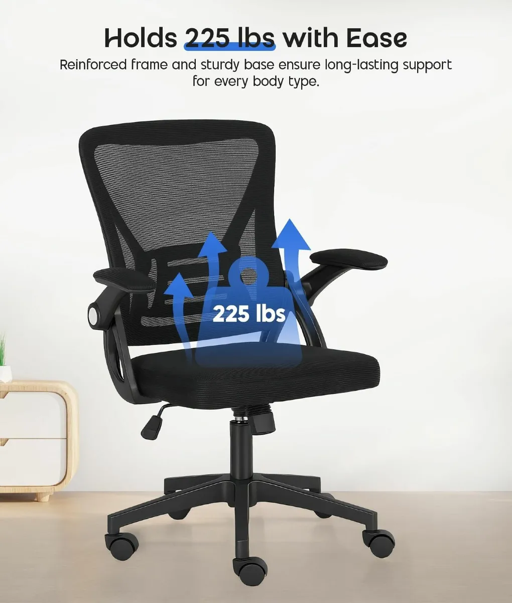 Ergonomic Office Chair with Padded Seat Cushion - Image 2