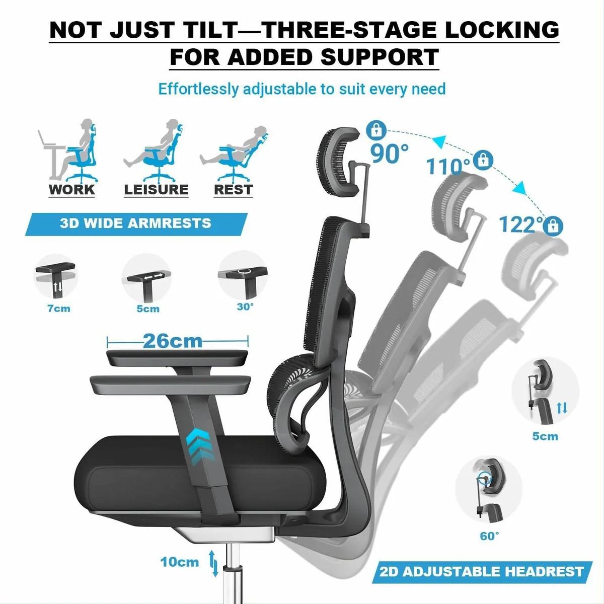 XL ReliefBack Max Ergonomic Office Chair Foundatio - Image 4
