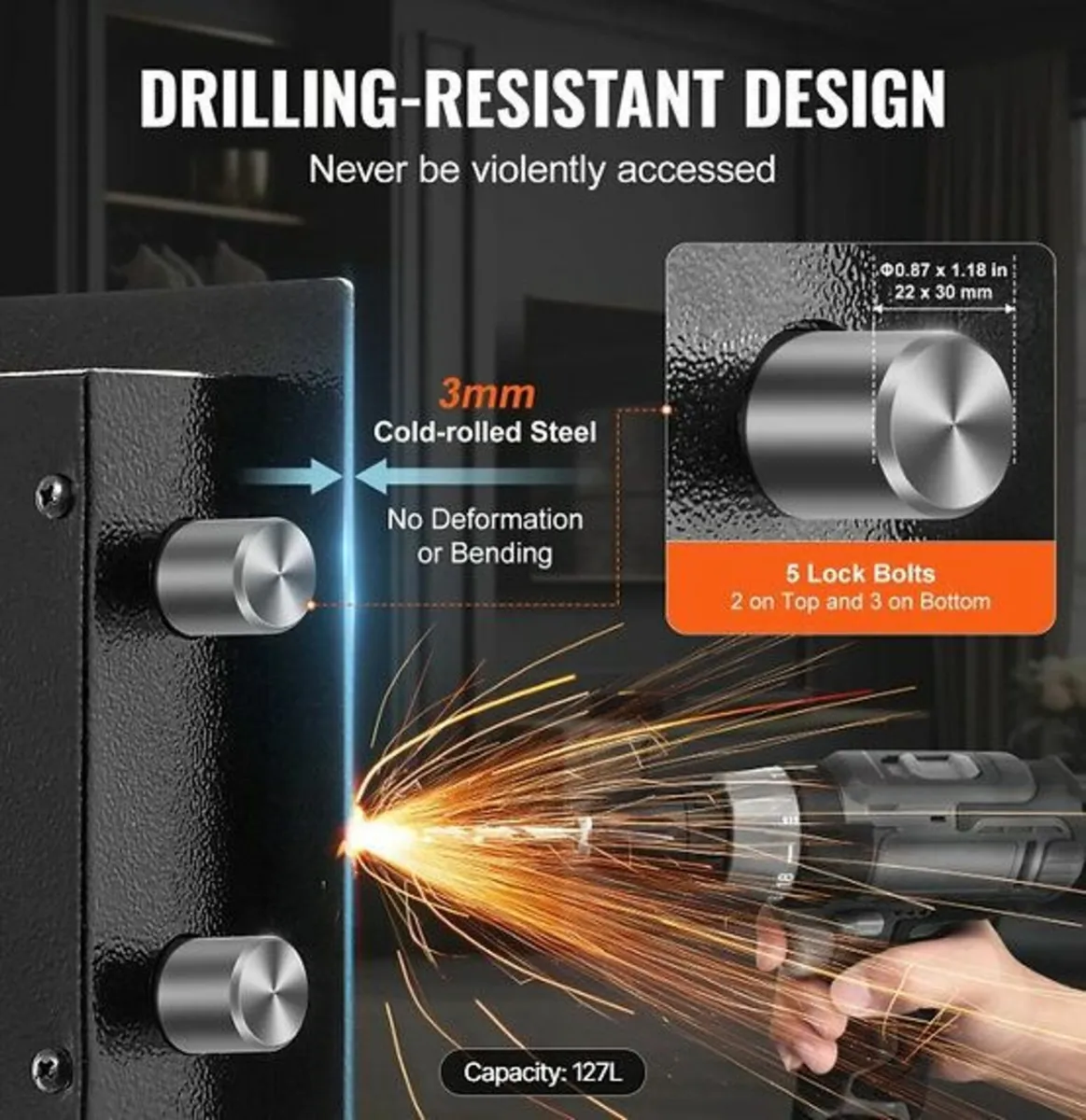 Digital Safe with Dual Alarm XL - Image 2