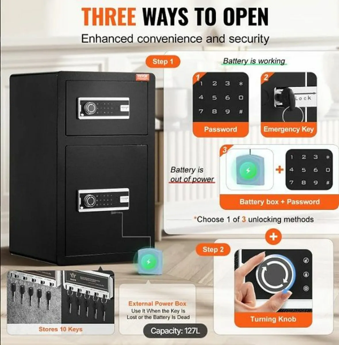 Digital Safe with Dual Alarm XL - Image 3