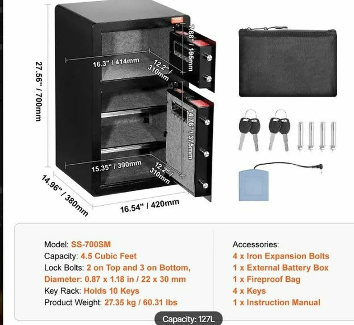 Digital Safe with Dual Alarm XL - Image 4