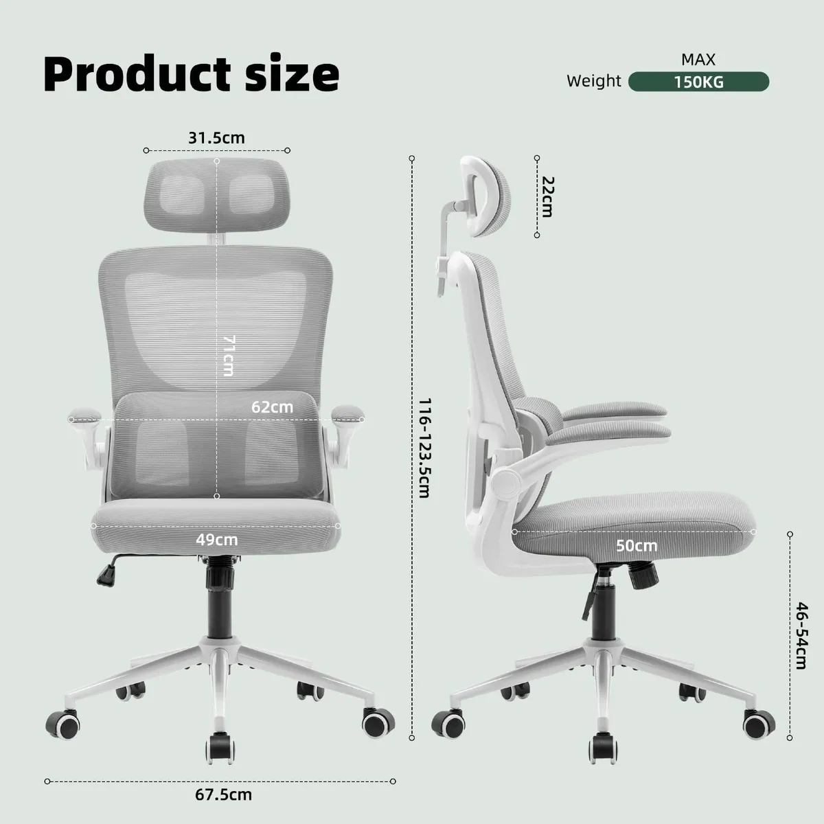 Ergonomic Office Chair Height Adjustable Computer - Image 3