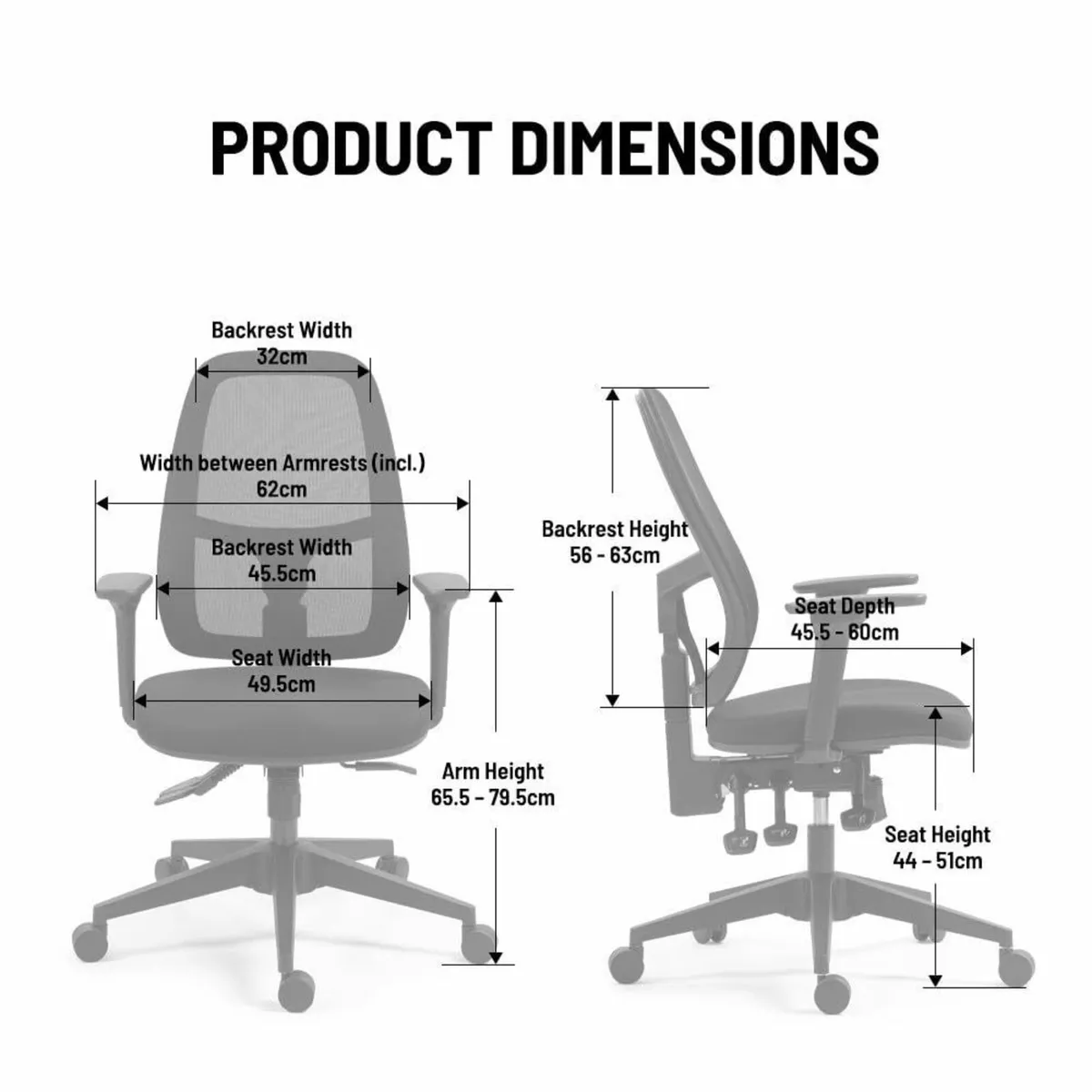 EP180 Office Chair Ergonomic Desk with Seat - Image 3