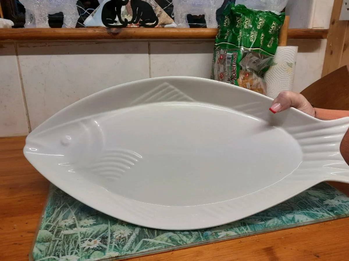 Porcelain Fish Platter - Image 1