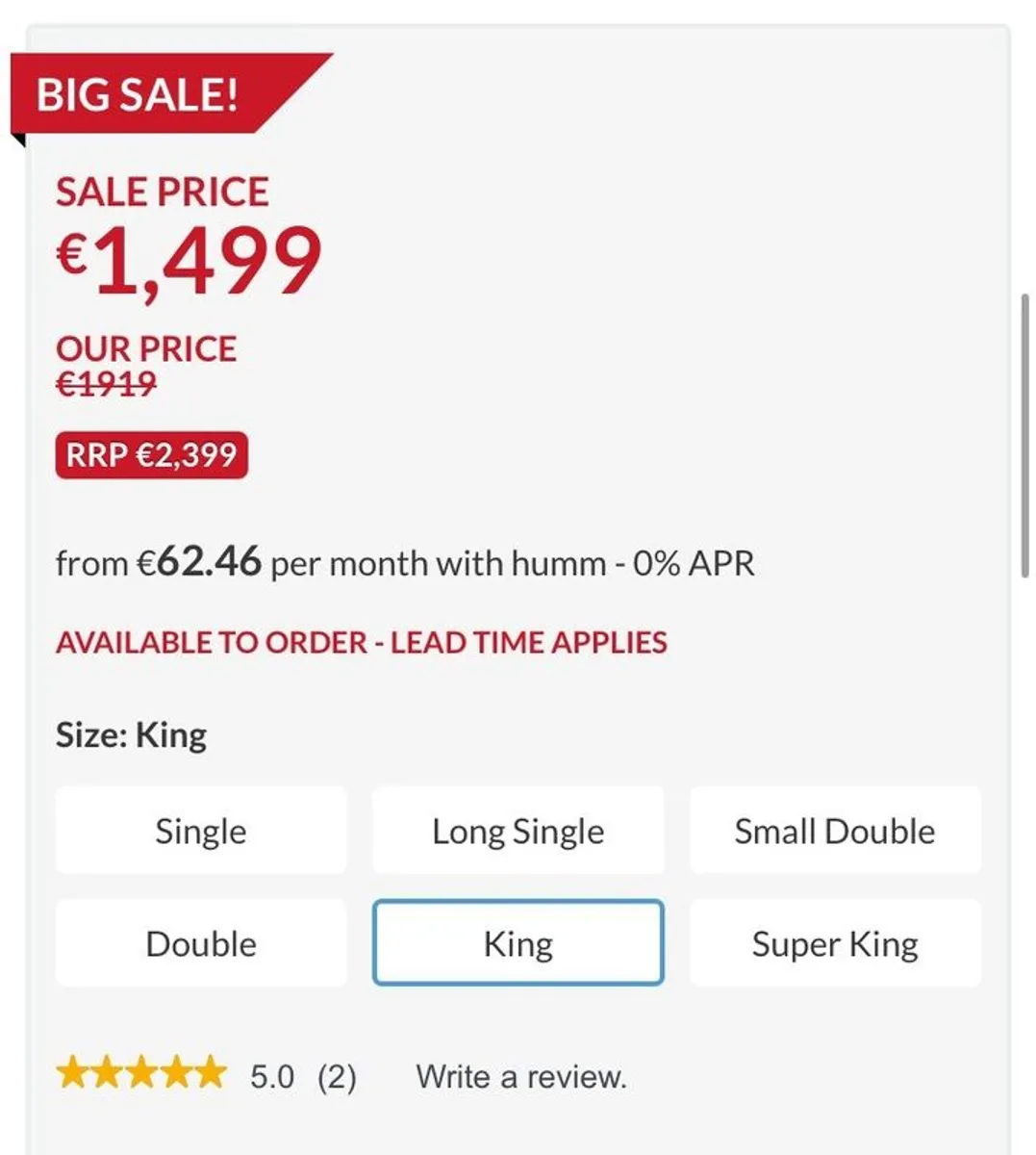 King Koil Mattress - King Size (5ft) - Image 3