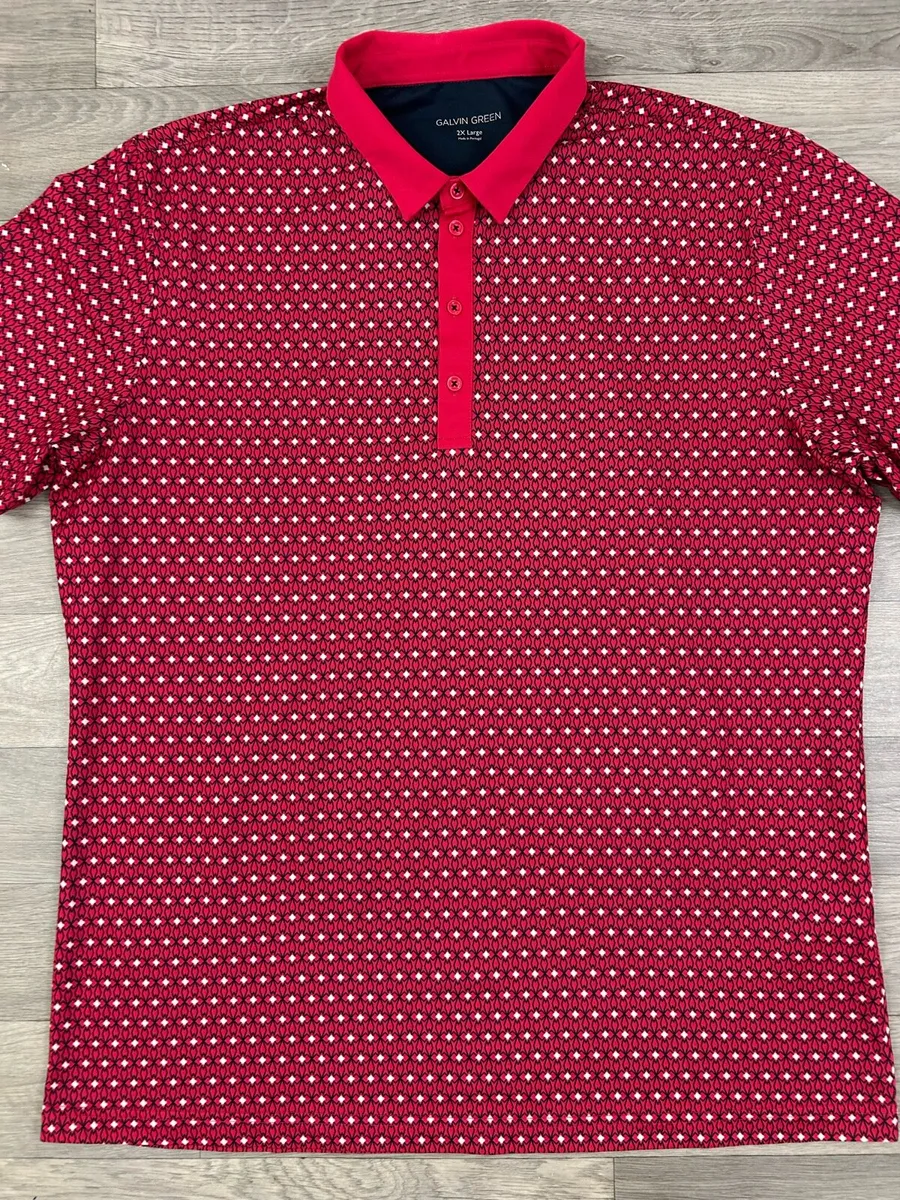 Galvin Green Patterned Golf Polo Shirt Mens XXL - Image 2