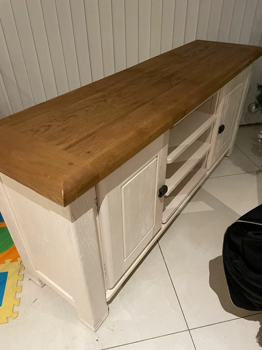 Danube White & Oak Large TV Unit - Image 3