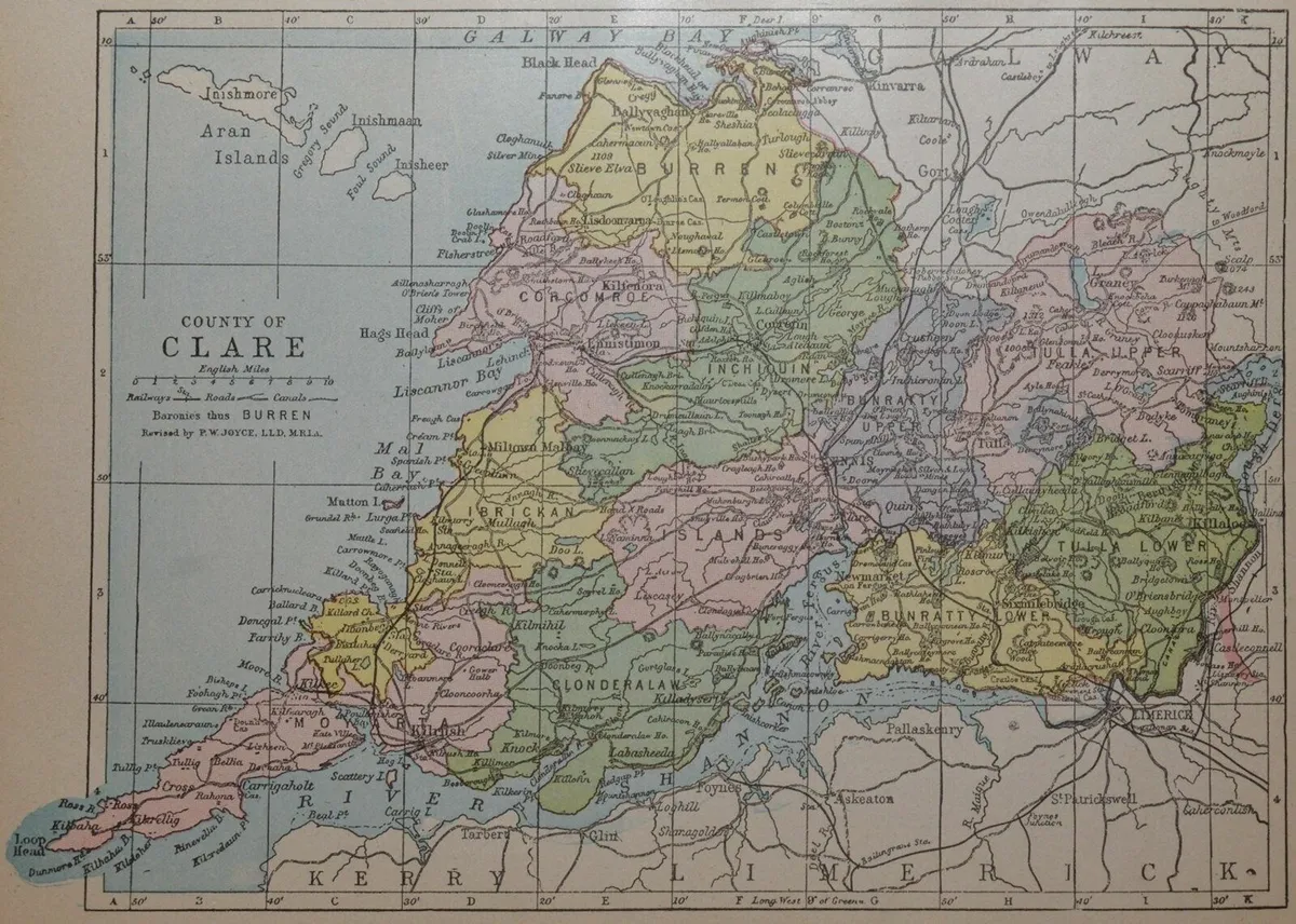 County Clare 1905 Antique Map - Image 2