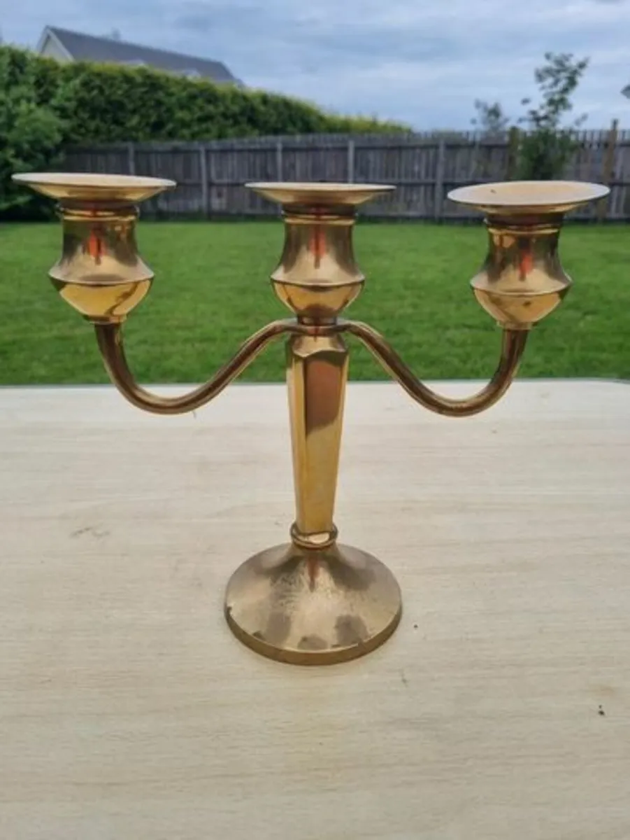 Vintage brass candlestick - Image 1