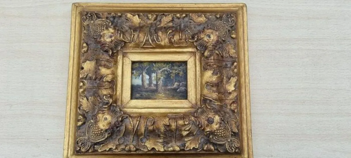 Miniature painting of a forest view - Image 2