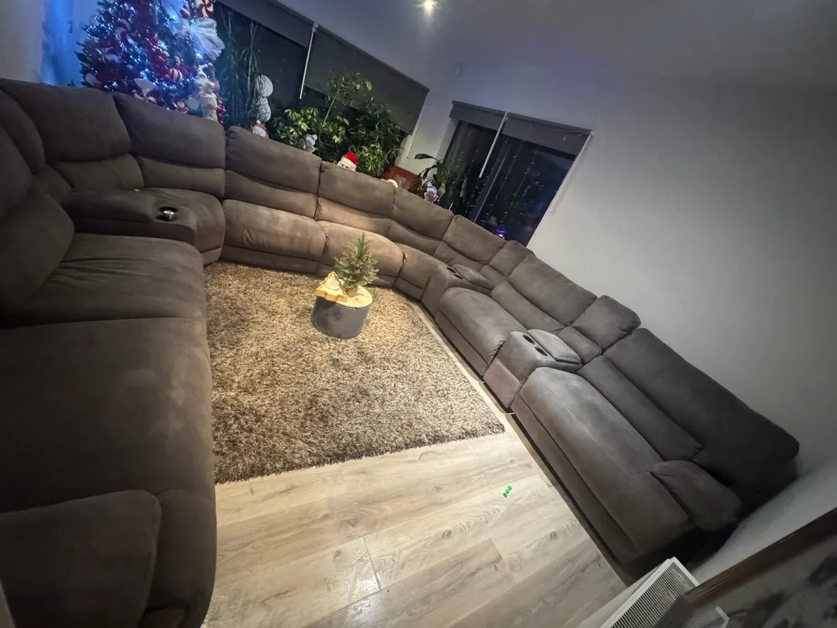 Huge Recliner Ez Living suite with drink holders - Image 1