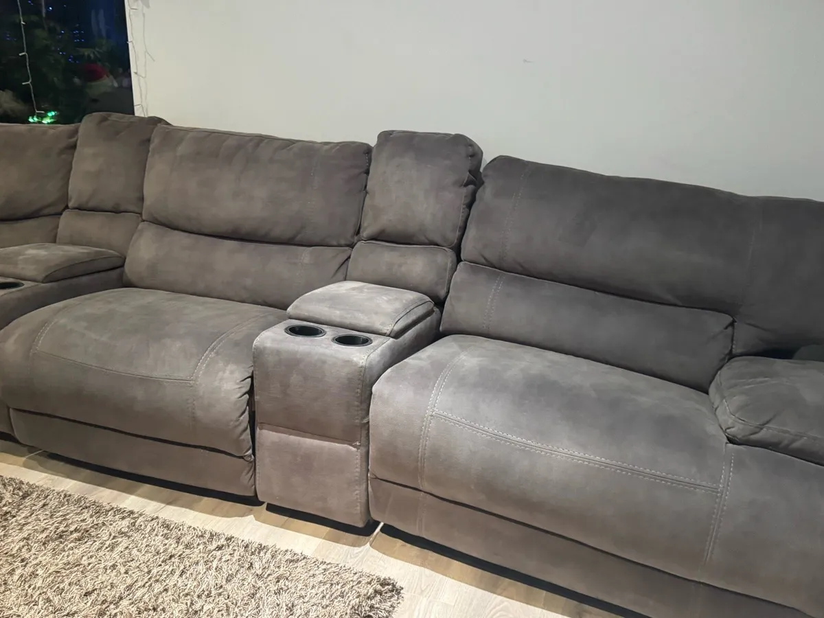 Huge Recliner Ez Living suite with drink holders - Image 2