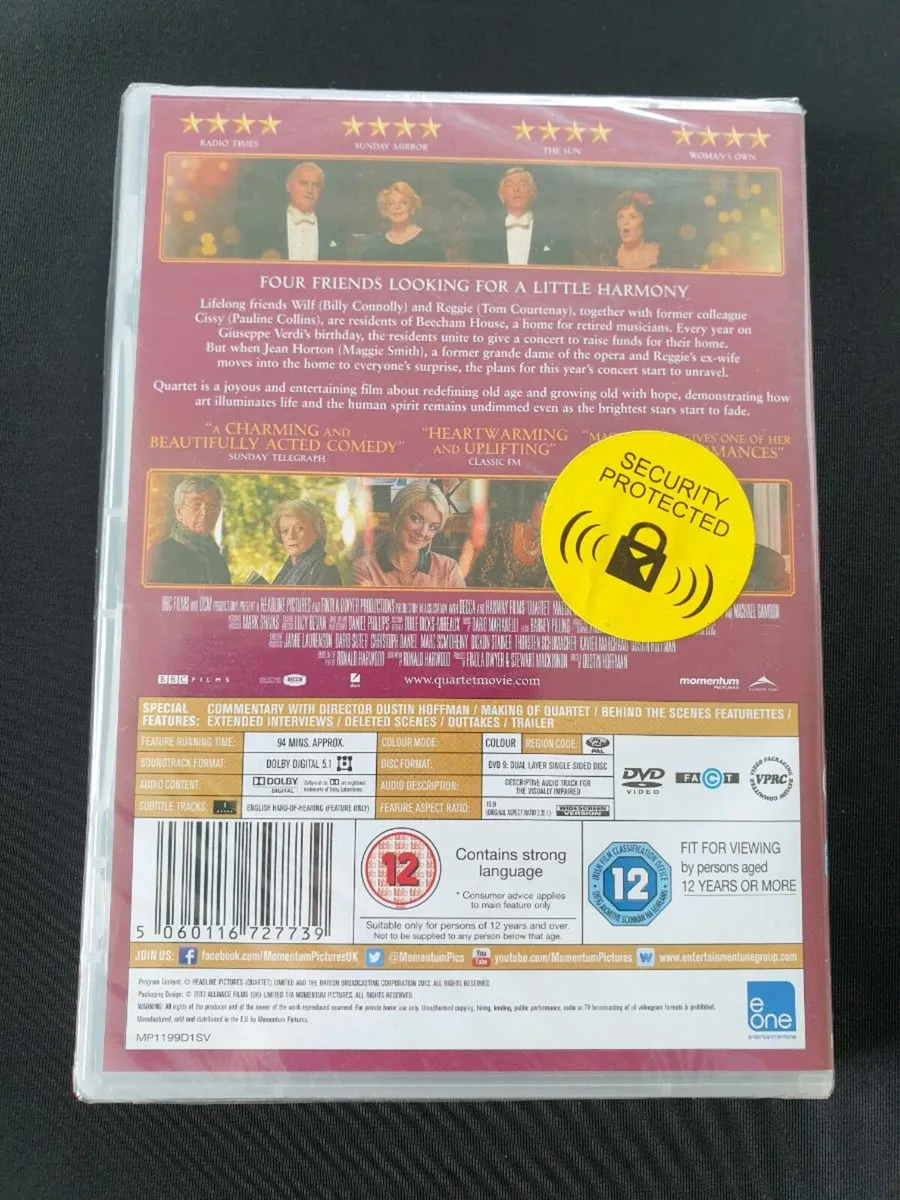 Quartet 2012 DVD Maggie Smith Tom Courtenay - Image 2