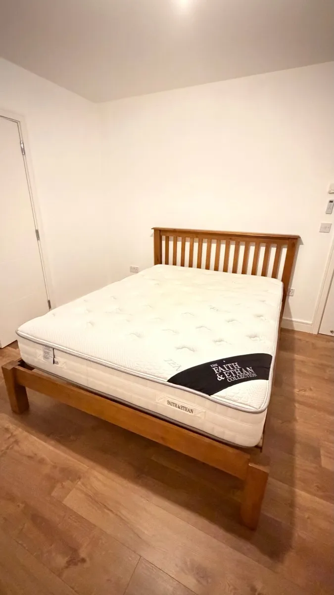 Double bed with mattress. Ez living 2 years of use - Image 1