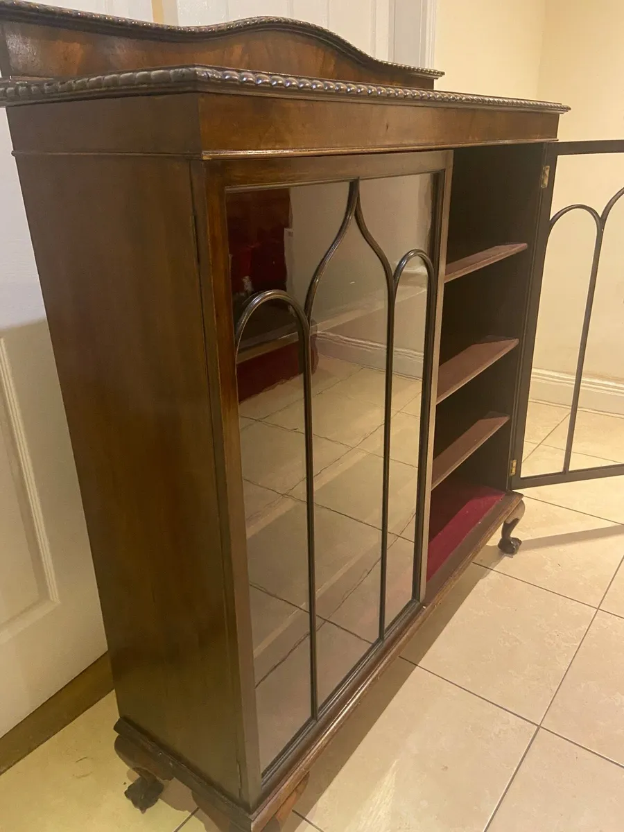 Edwardian Queen Anne bookcase cabinet - Image 2