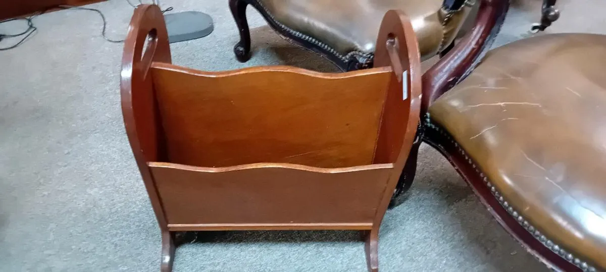 Vintage Wooden Magazine Rack