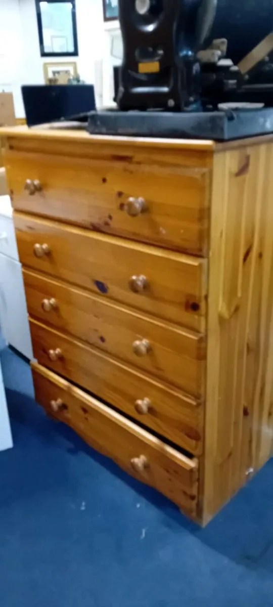 Solid Pine Chest Of Drawers