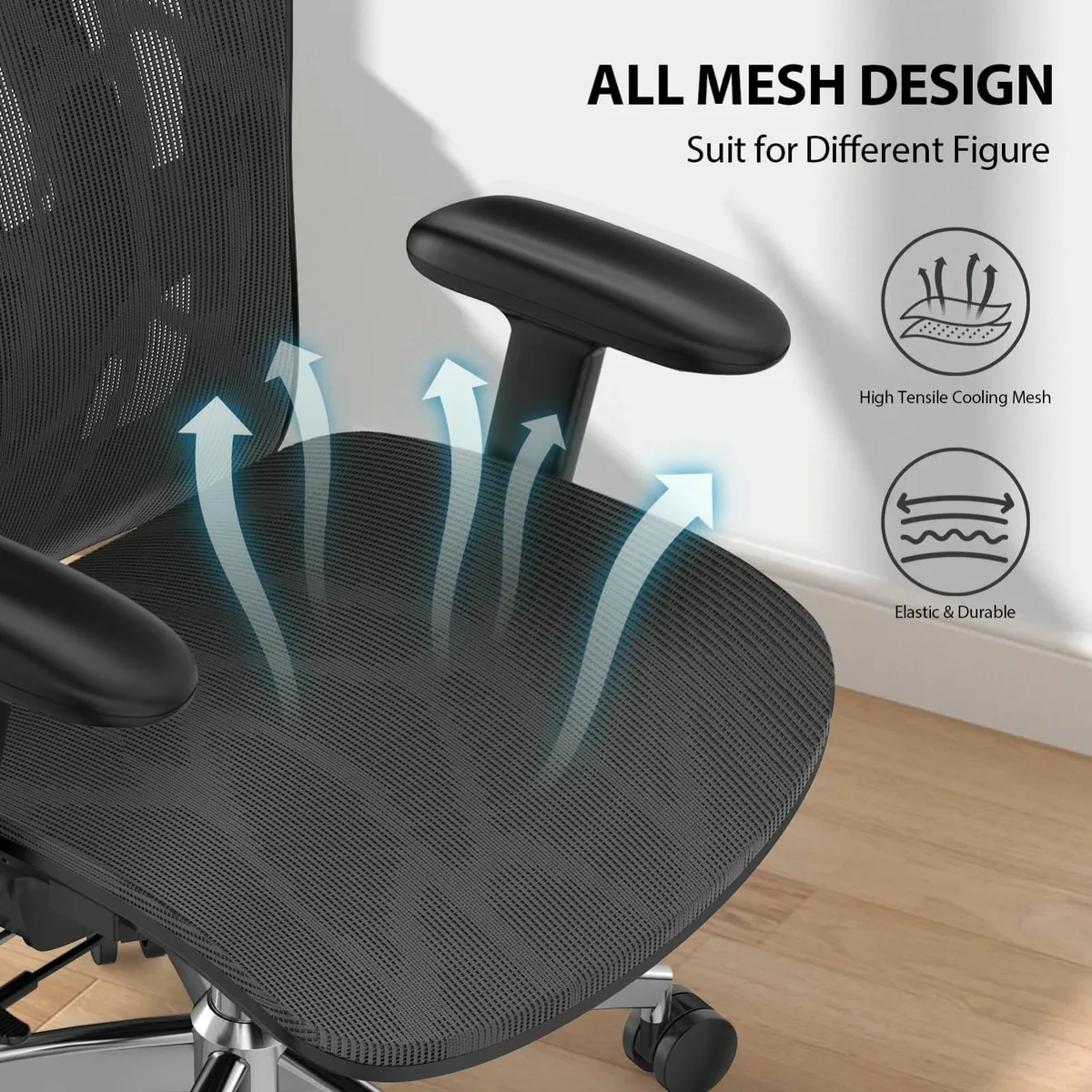 Ergonomic Office Chair Back Support Mesh Computer - Image 3