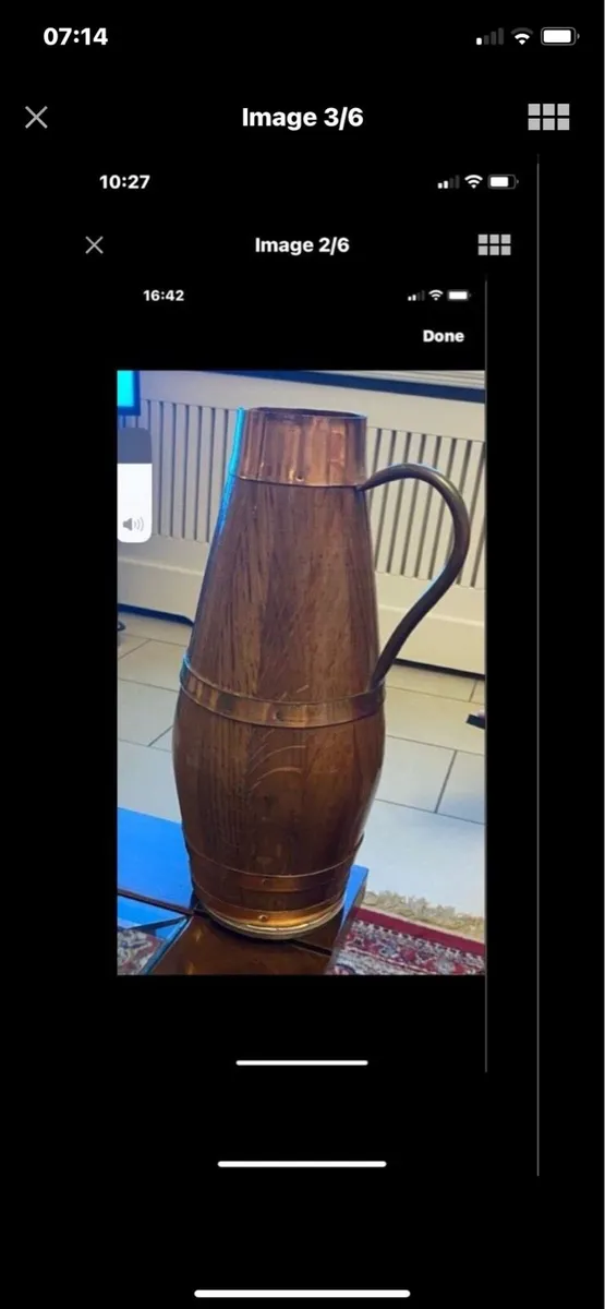 Vintage Timber & Copper Wine/ Cider jar - Image 3