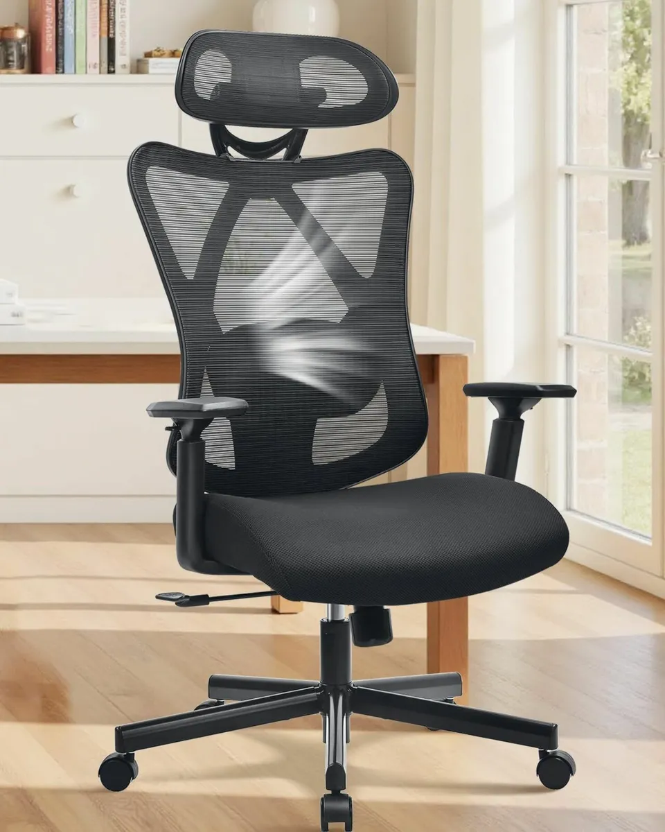 Ergonomic Office Chair High Back Mesh Desk with - Image 2