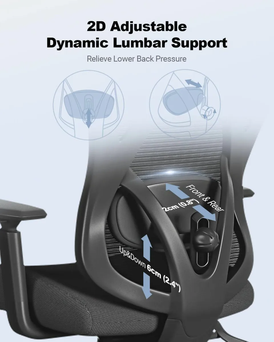 Ergonomic Office Chair High Back Mesh Desk with - Image 3