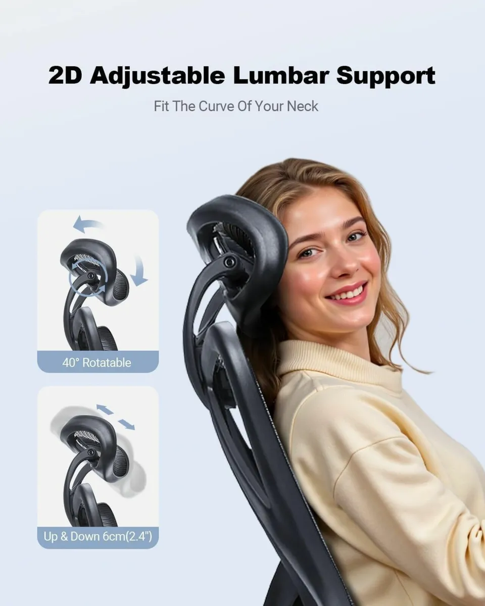 Ergonomic Office Chair High Back Mesh Desk with - Image 4