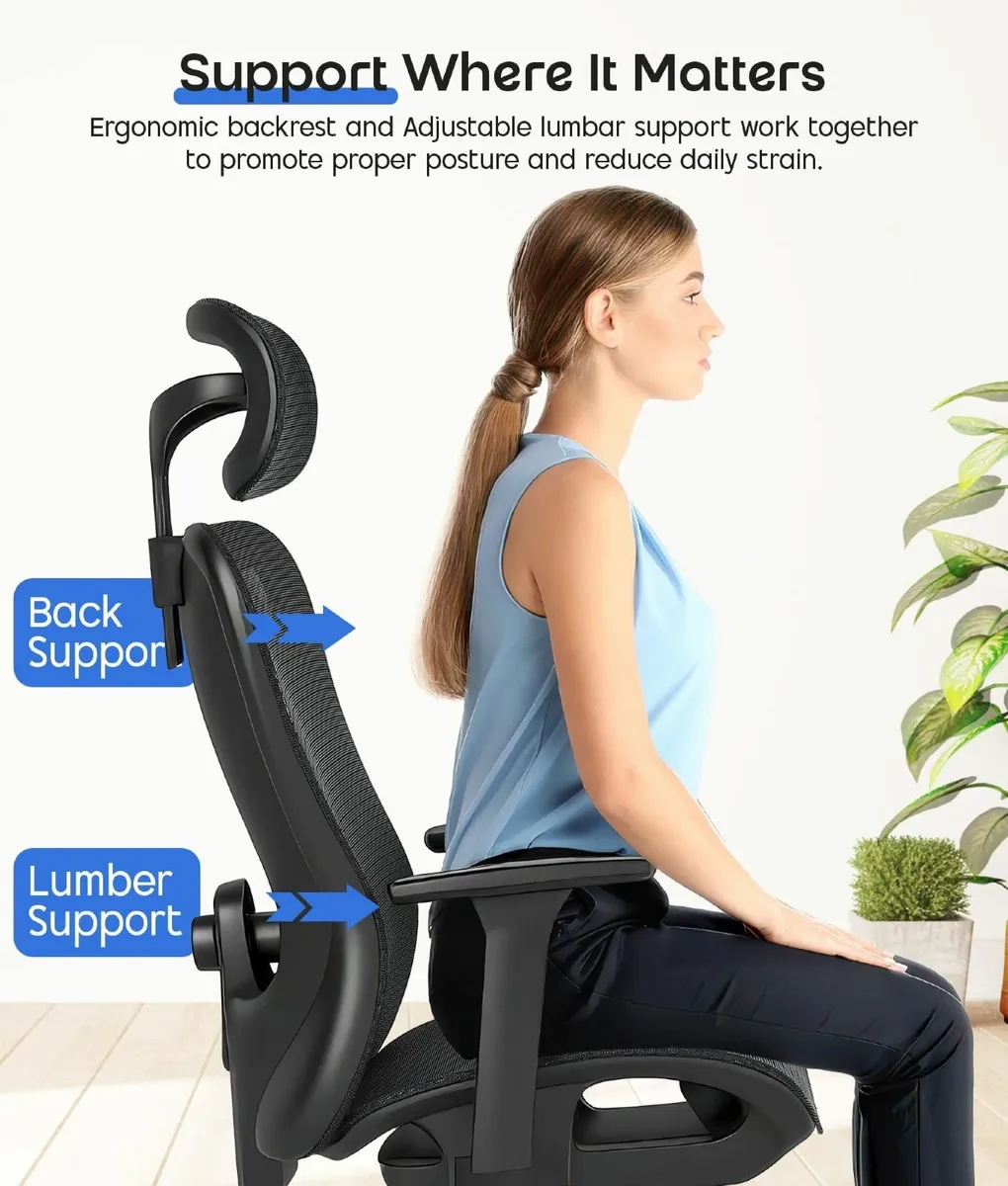 Ergonomic Office Chair with Adjustable Lumbar - Image 4