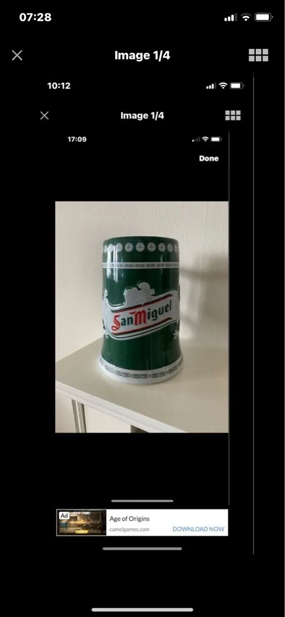 Rare San Miguel Ceramic Tankard - Image 1