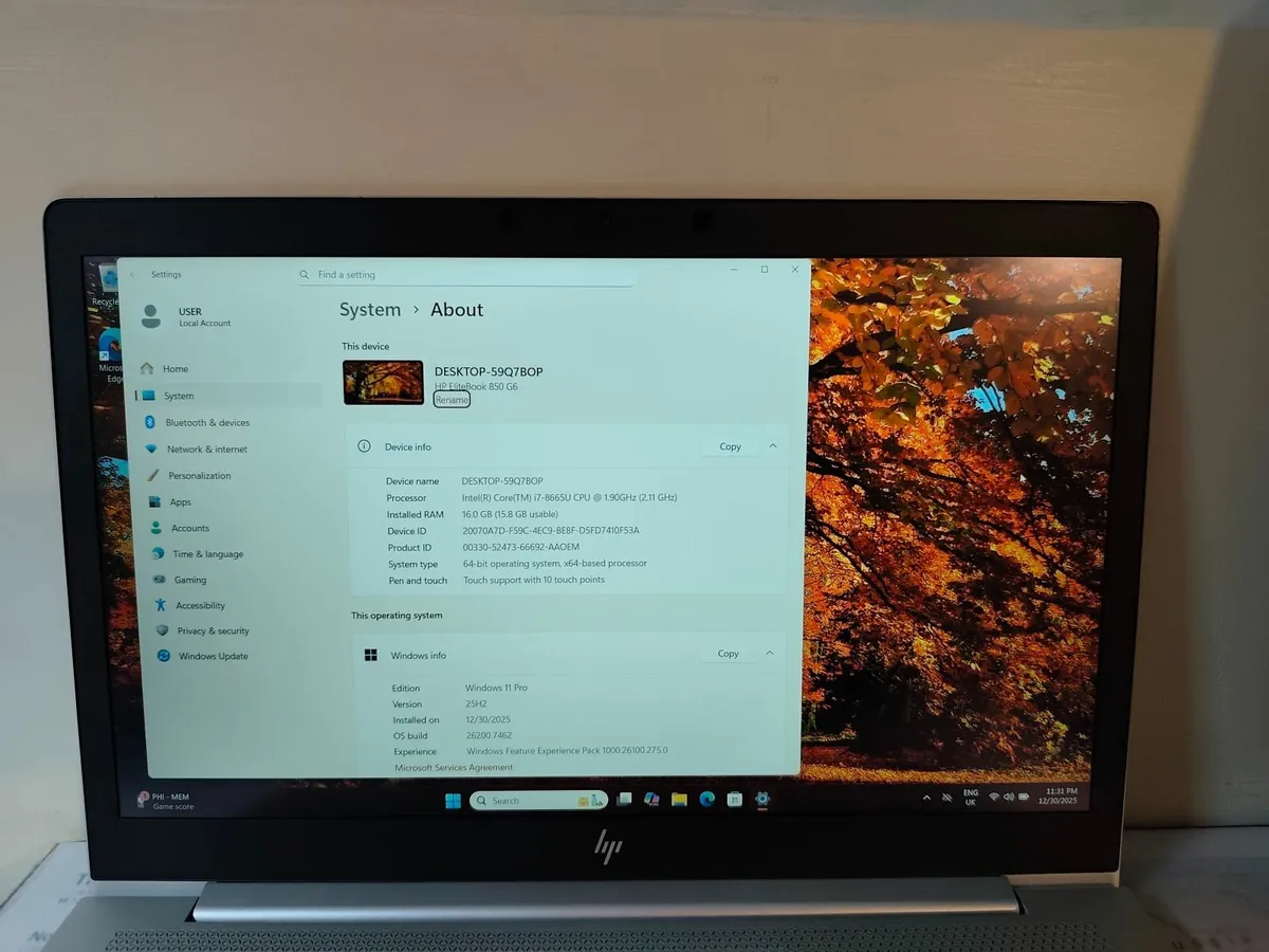 HP EliteBook 850 G6 Intel i7 8th Gen | 16GB RAM | - Image 3