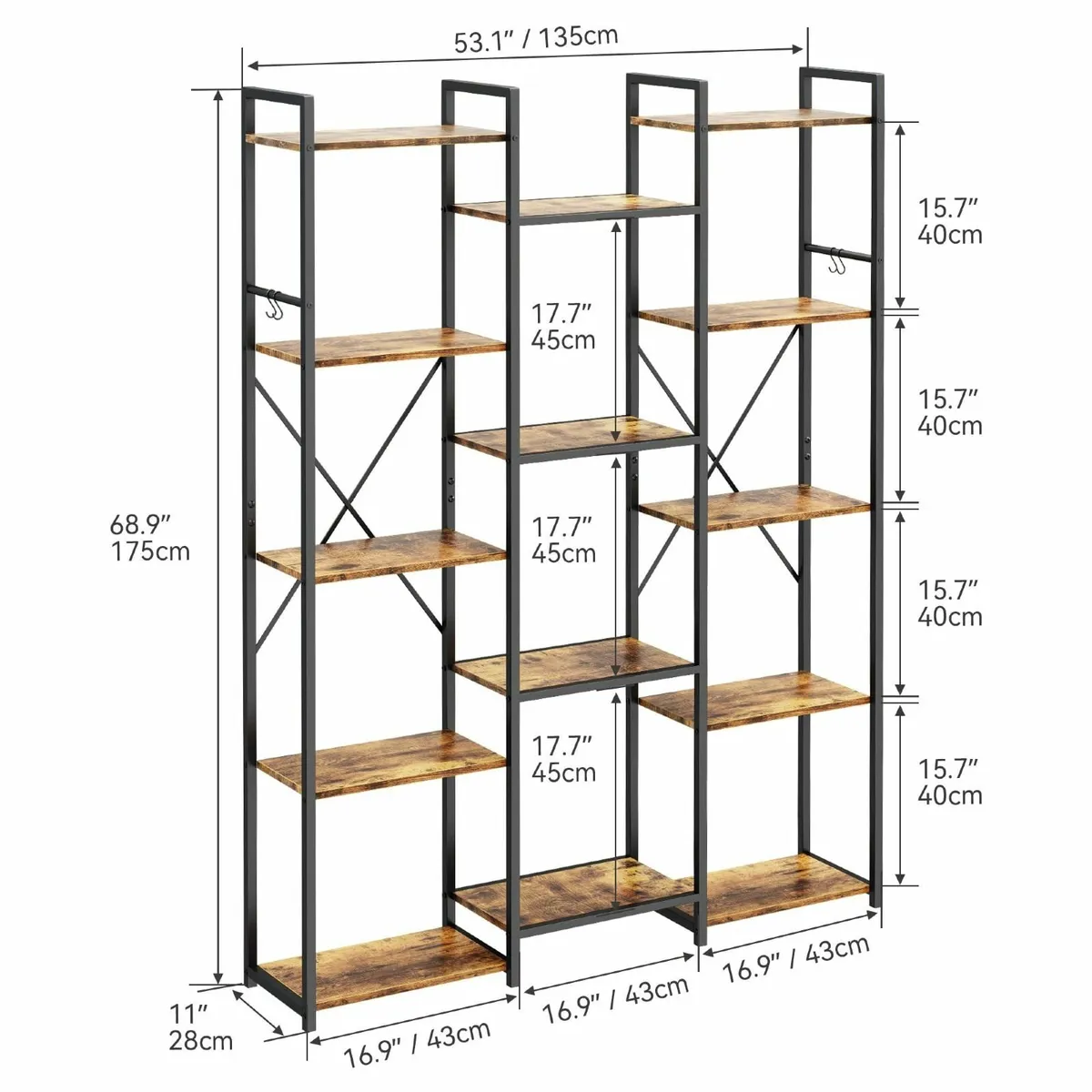 Bookcase Floor Standing Book shelf with 14 - Image 1