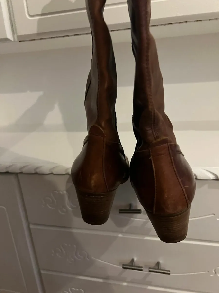 Vagabond Genuine Leather Boots Size 6/7,  Cognac - Image 3