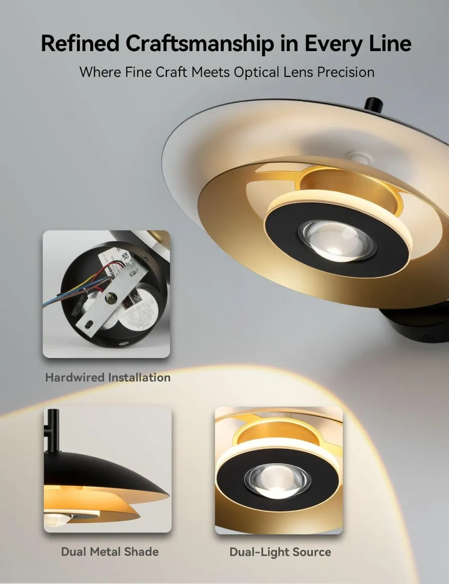 Battery Operated Wall Sconce Set of 2 Rechargeable - Image 4