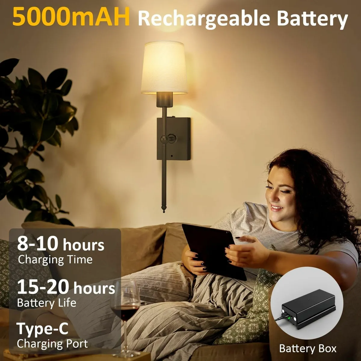 Rechargeable Wall Lights Indoor Battery Operated - Image 4