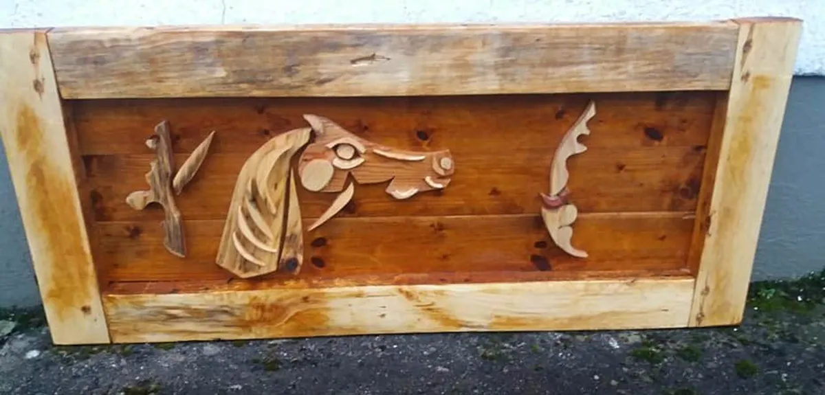 Rustic Driftwood Horse Wood Art - Image 1