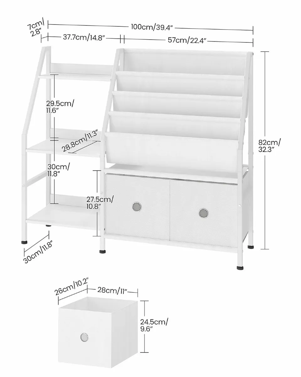 Kids Bookshelf and Toy Storage Children's - Image 2
