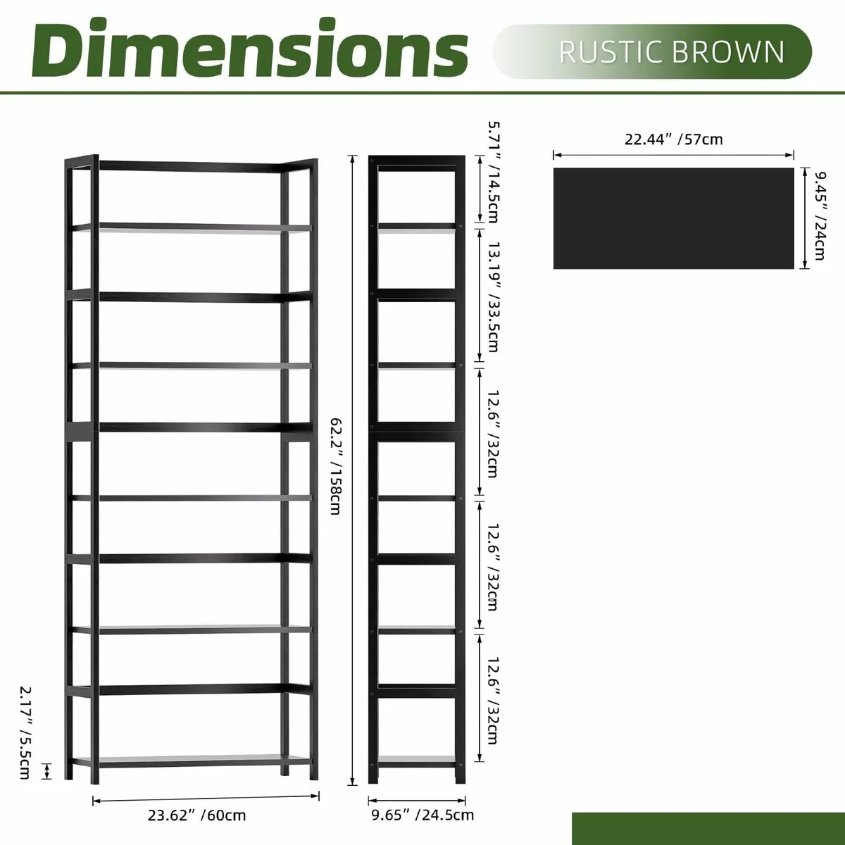 5-Tier Bamboo Wood Ladder Bookshelf Tall Display - Image 2