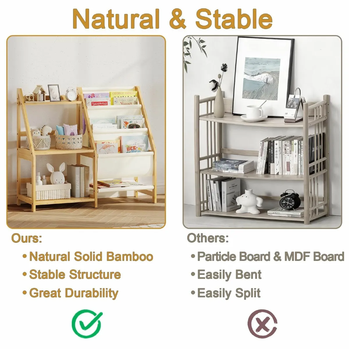 Kids Bookshelf and Toy Storage 3 Tier Toddler - Image 4